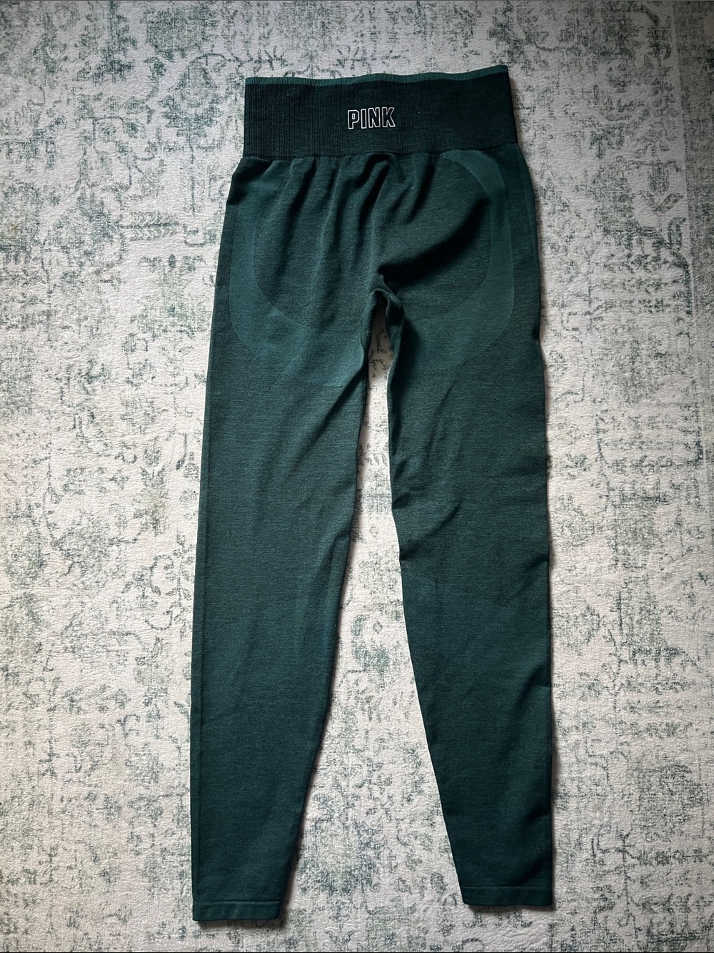 PINK Victoria's Secret Dark Green High-Waist Seamless Leggings